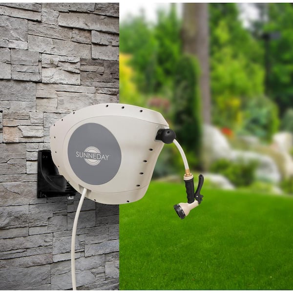 Sunneday 100 ft. Retractable Garden Hose Reel GKW-30SR - The Home