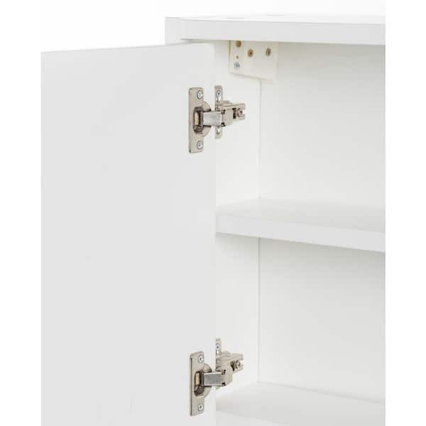 Basicwise 26 in. x 25 in. Surface Mount Medicine Cabinet Storage Organizer,  Mirrored Vanity Chest with Open Shelves QI003745 - The Home Depot