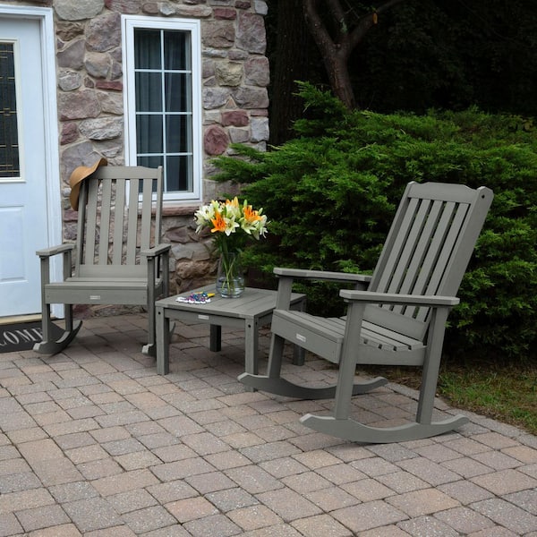 Lehigh Coastal Teak 3-Piece Recycled Plastic Patio Conversation Set