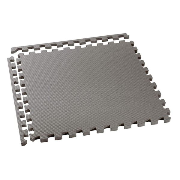 We Sell Mats Light Gray 3/4 in. Thick (24 sq. ft.) Multipurpose Foam Exercise Gym Flooring Soft Tiles, 24" W x 24" L - (6 tiles/pack)