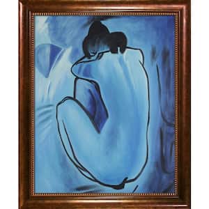 Blue Nude by Pablo Picasso Verona Cafe Framed Abstract Oil Painting Art Print 20 in. x 24 in.