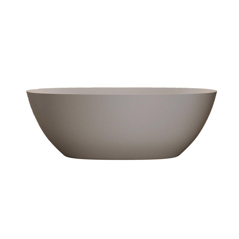 Modern Solid Surface Series 61 in. x 30.7 in. Soaking Bathtub with Center Drain price history on PriceWatchPro