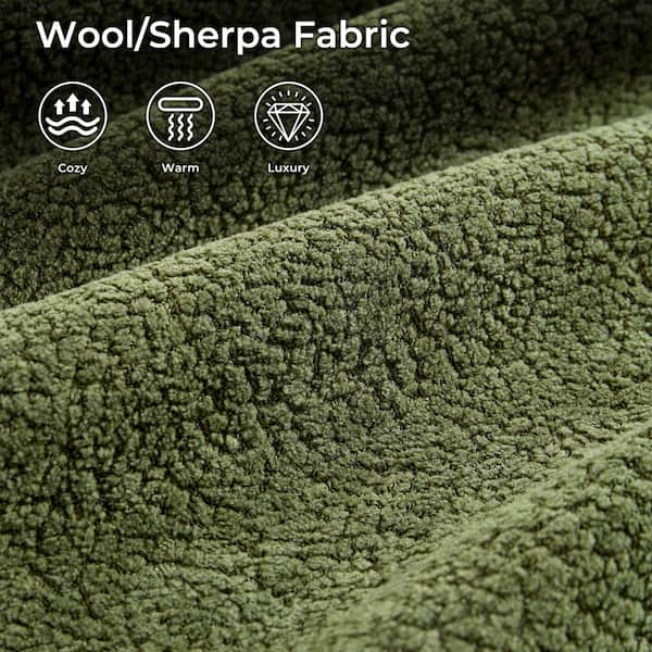 Allwex VIVI 104 in. Wide Arm 2-Piece Wool Fabric L-Shape