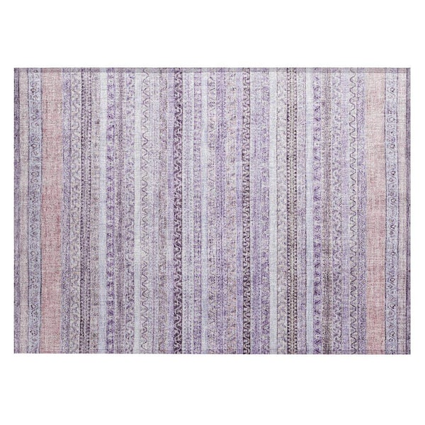 Chantille Machine Washable Indoor/Outdoor Abstract ACN2742 Lavender 3 ft. x 4 ft. Area Rug
