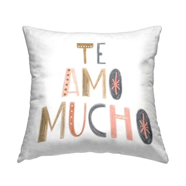 Stupell Industries I Love You So Much Playful Multi-Color Print Polyester 18 in. x 18 in. Indoor Throw Pillow