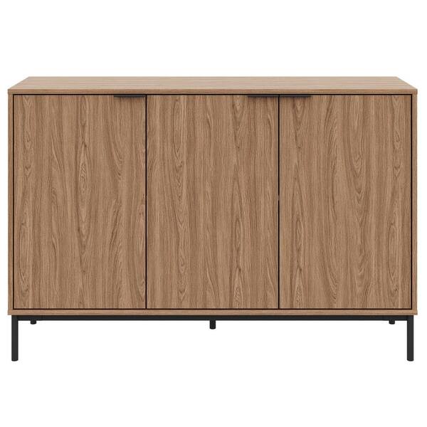 Nexera Connor Light Walnut Composite 3-Door Buffet 157892 - The