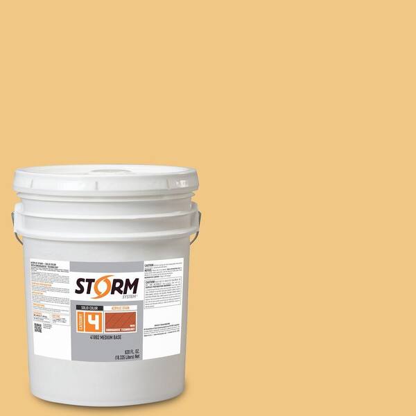 Storm System Category 4 5 gal. California Stucco Exterior Wood Siding, Fencing and Decking Latex Stain with Enduradeck Technology