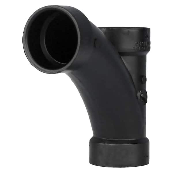 Charlotte Pipe 1-1/2 in. ABS DWV All Hub Long-Turn Tee Wye