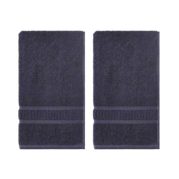 Nautica Oceane Solid Wellness Towel Collection - 2 Piece Bath Towel - Navy