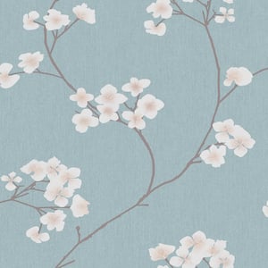 Blossom Blue Removable Peel and Stick Wallpaper