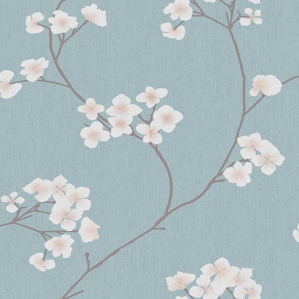 TRANSFORM Blossom Blue Removable Peel and Stick Wallpaper