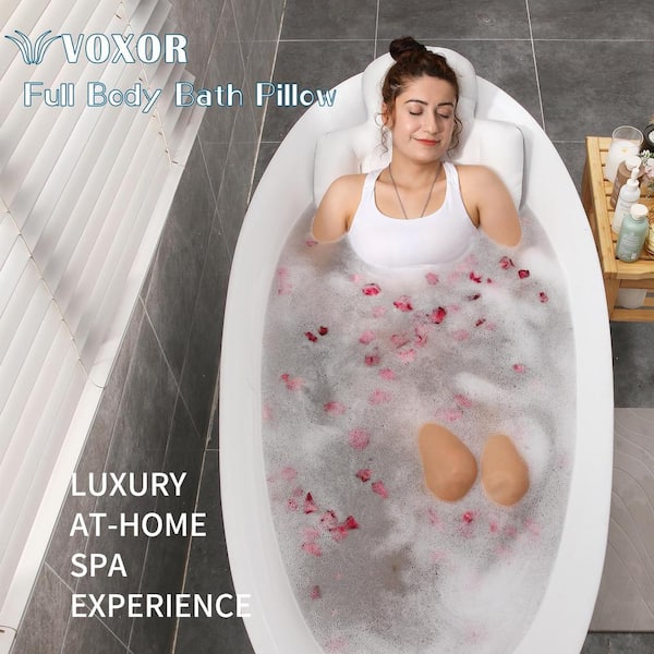 Adrinfly Luxury Full Body Bath Pillow for Bathtub, Thick Cushion