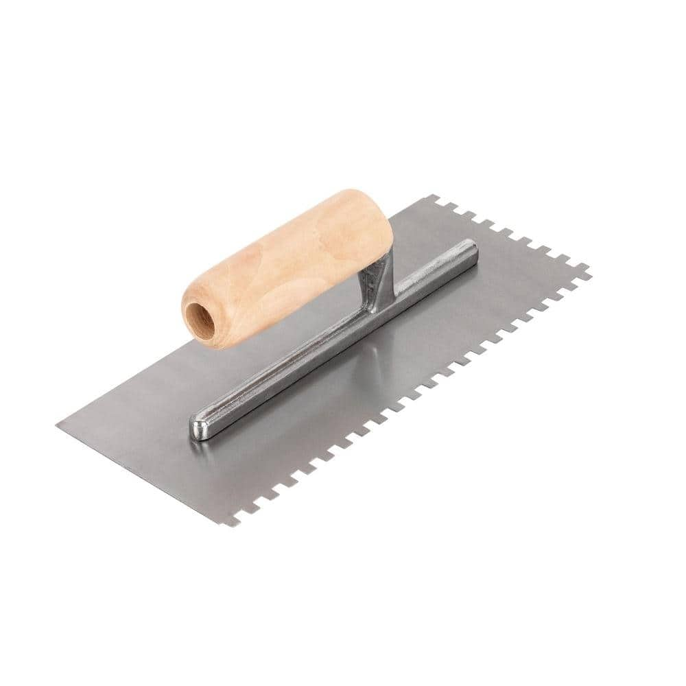 UPC 010306497138 product image for 11 in. x 1/4 in. x 1/4 in. Square-Notch Pro Flooring Trowel with Wood Handle | upcitemdb.com