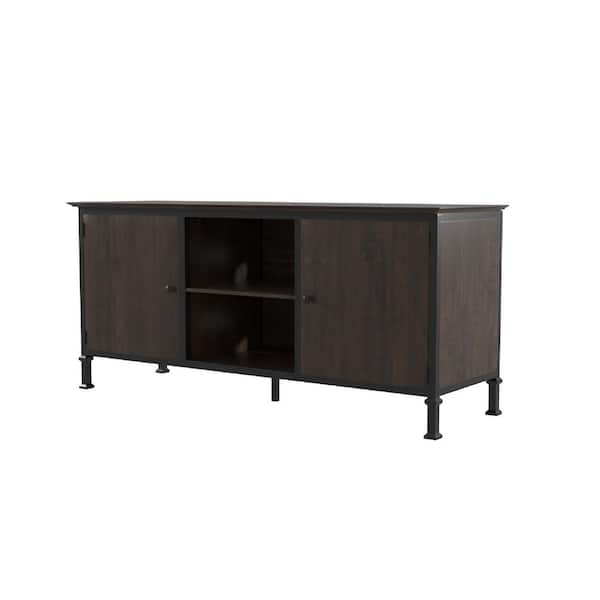 Furniture of America Grumm 60 in. Weathered Oak tv Stand Fits tv's up to 69 in.