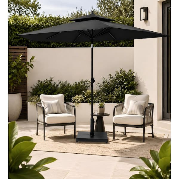 discover home products patio umbrella Domi 12ft Umbrella, Outdoor Large Round Cantilever Windproof Offset Umbrella Wood Aluminum Frame for Garden Deck Pool Patio, Cream : Patio, Lawn & Garden With an expansive 15ft diameter Market Umbrella Tiltable, 9' -