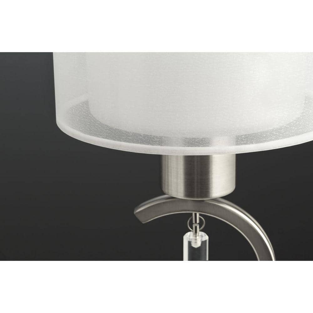 Brushed Nickel 5-Light Chandelier with Sheer Mylar Shade