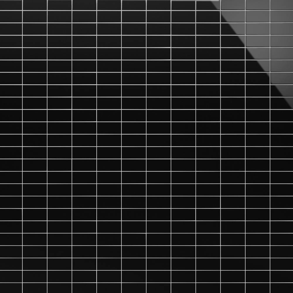 Abbey Road Polished Black Porcelain Subway Wall Tile