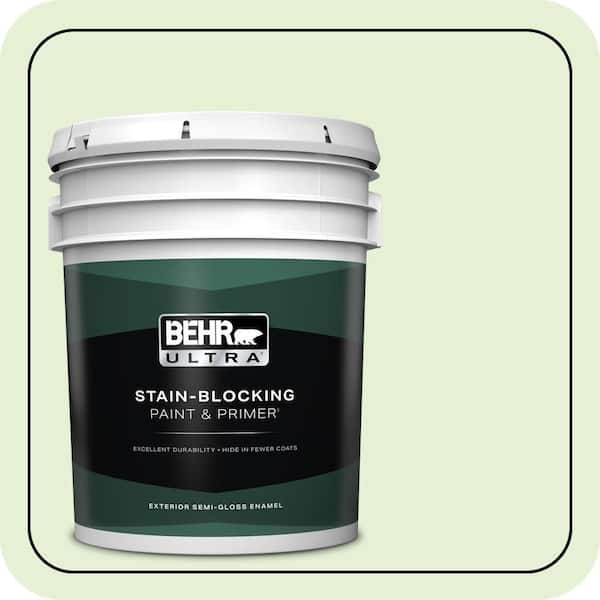 BEHR ULTRA 5 gal. #430C-2 Spring Morn Semi-Gloss Enamel Exterior Paint & Primer