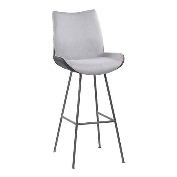 Armen Living 30 in. Coronado Pewter Bar Stool