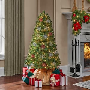 Home Accents Holiday 9 ft. Pre-Lit LED Wesley Pine Artificial Christmas Tree  with 650 Color Changing Mini Lights 23PG90078 - The Home Depot