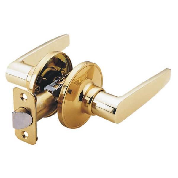 Faultless Straight Polished Brass Passage Hall/Closet Door Lever