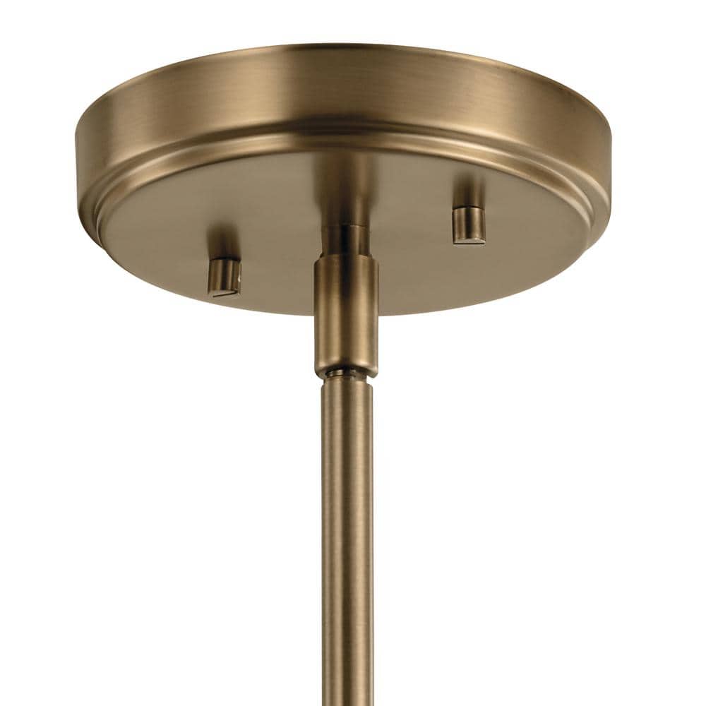 Aivian 5" Mini Pendant Light in Weathered Brass with Clear Glass