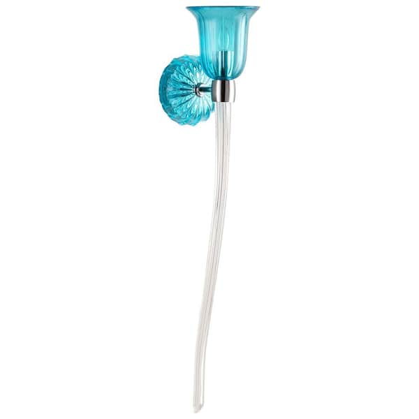 Filament Design Prospect 1-Light Teal and Clear Sconce