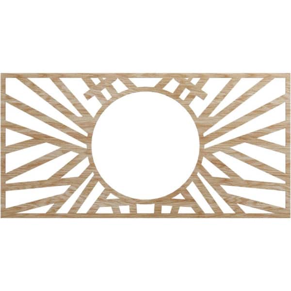 Ekena Millwork 0.25 in. D x 38 in. W x 38 in. H Wood (Red Oak) Medallion Moulding