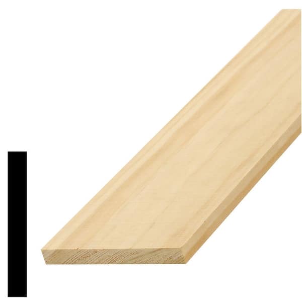 Alexandria Moulding WM 257 7/16 in. x 3-1/2 in. Pine Lattice Moulding