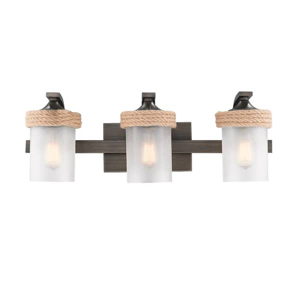 Golden Lighting - Chatham 3-Light Gunmetal Bronze Bath Vanity Light