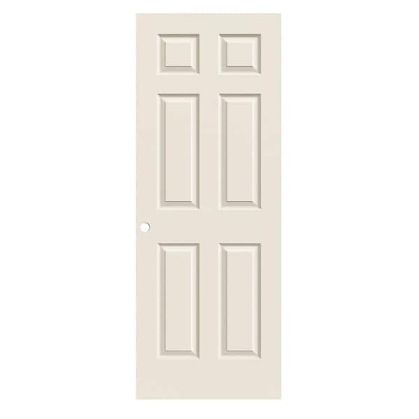 JELD-WEN 30 in. x 80 in. 6 Panel Colonist Primed Textured Molded Composite Interior Door Slab