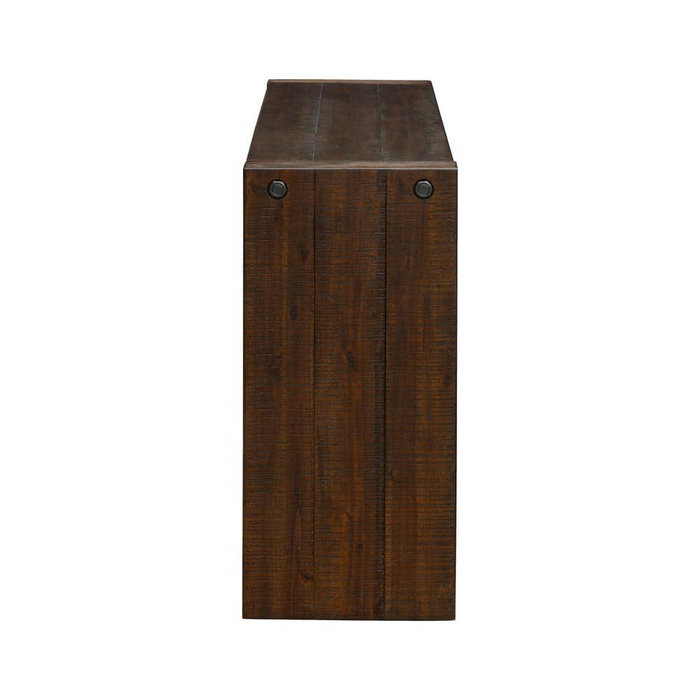 Monterey Dark Wood Rectangular Console Table with Brushed Finish