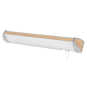 Ideal 4 ft. 46-Watt Integrated LED Light Oak Overbed Fixture