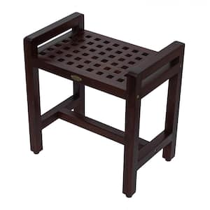 Espalier 20 in. Teak Lattice Shower Bench with LiftAid Arms