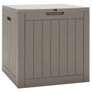 30 Gal. Deck Storage Box in Brown Container Seating Tools Organization Deliveries