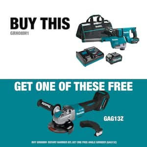 40V max XGT Brushless 1-3/16in. Rotary Hammer Kit, AFT (4.0Ah) w/bonus XGT Brushless 5in. X-LOCK Paddle Angle Grinder