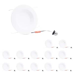 6 in. New Construction and Remodel Recessed Retrofit Dimmable Down Can LED Light (12-Pack)