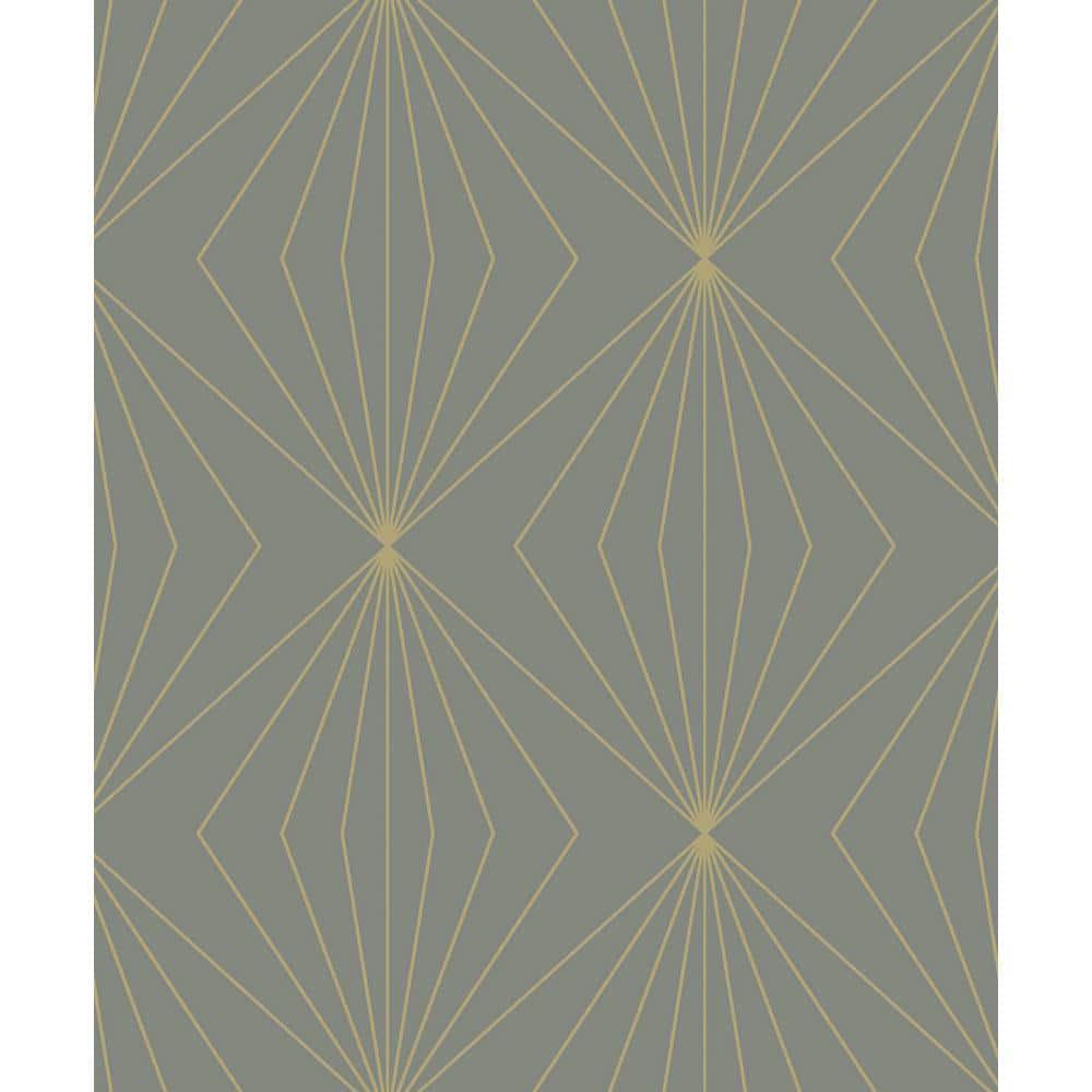 57.5 sq. ft. Metallic Gold and Smoke Diamond Vector Unpasted Nonwoven Paper Wallpaper Roll price history on PriceWatchPro