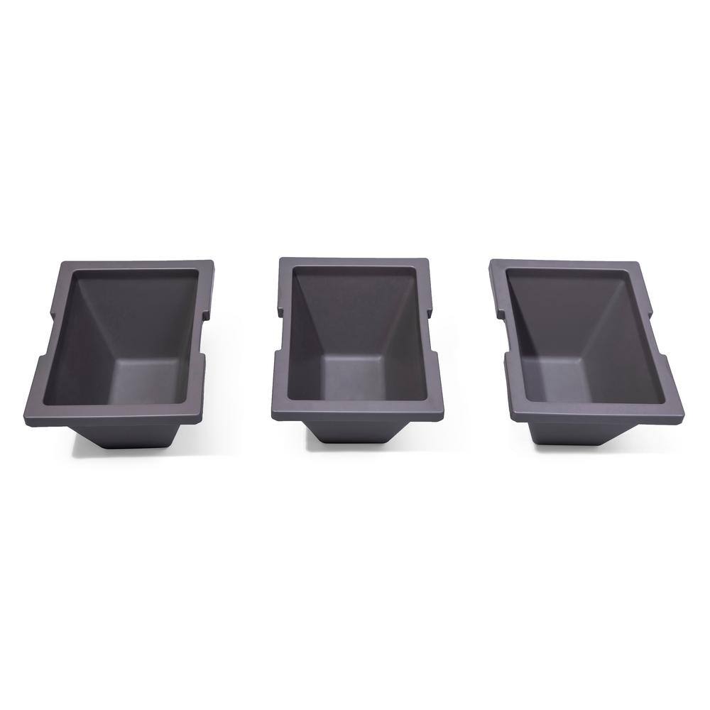 Sage Green 26" Tall Resin Raised Planter Box with Trays