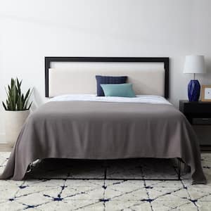 Thalia White Queen Open Headboard with Upholstery