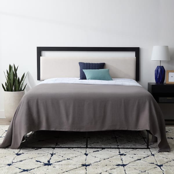 Brookside Thalia White Queen Open Headboard with Upholstery