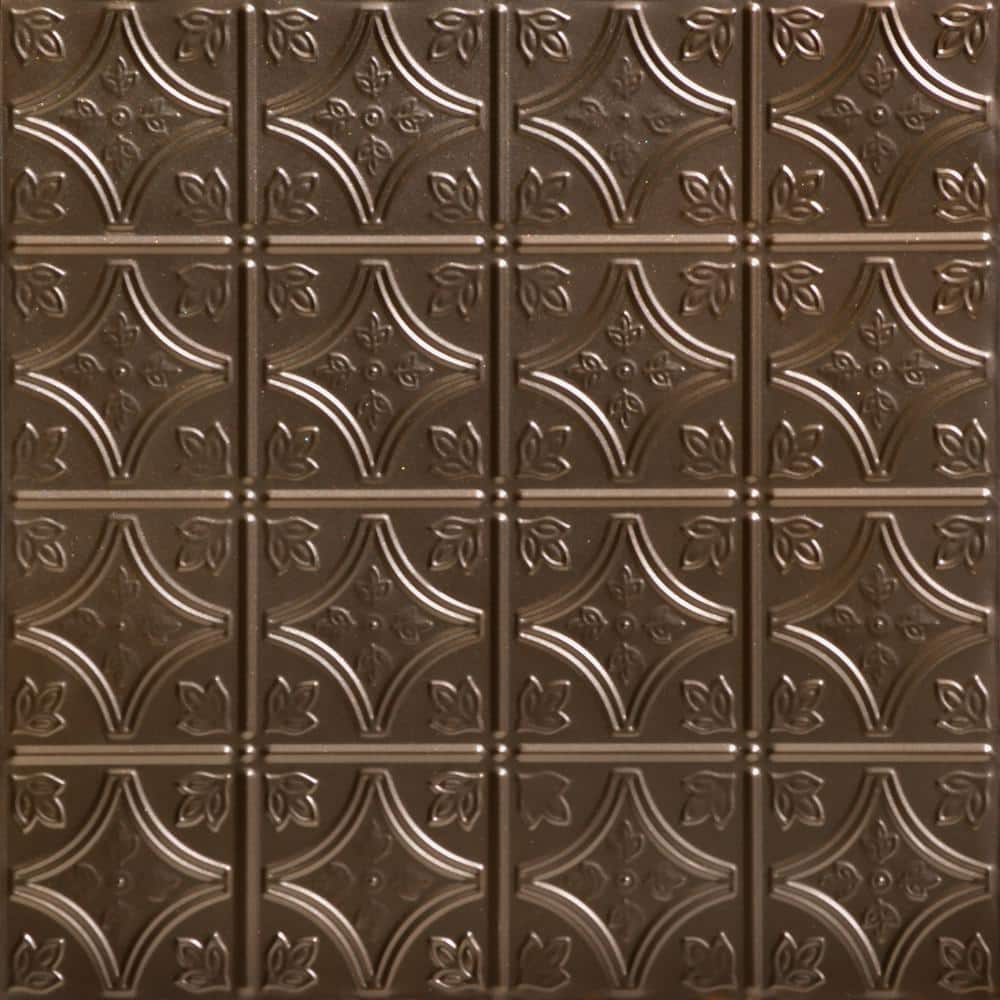 Tiny Tiptoe Bronze 2 ft. x 2 ft. Decorative Lay-in Tin Ceiling Tile (48 sq. ft./Case) price history on PriceWatchPro