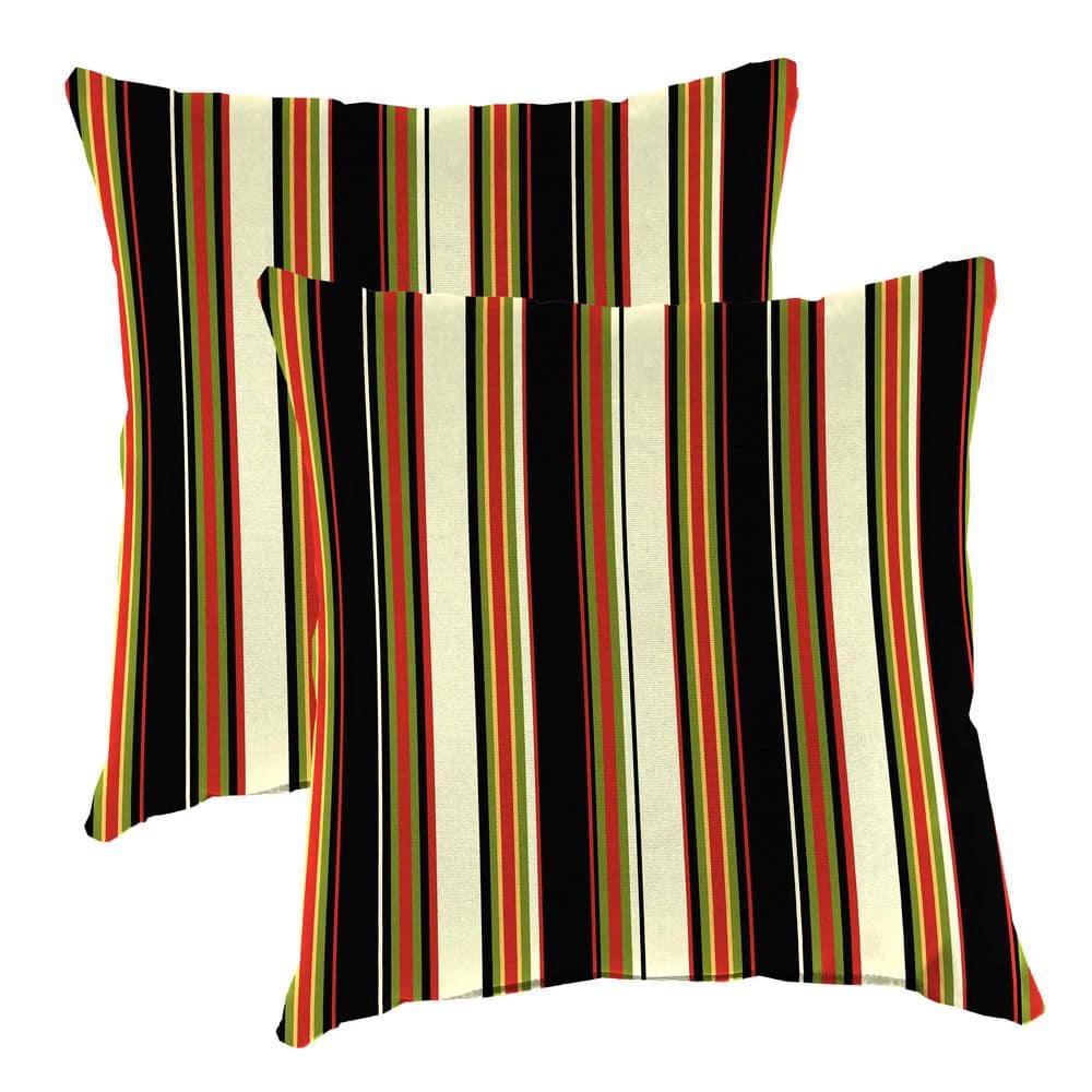 22 in. L x 22 in. W x 8 in. T Square Outdoor Throw Pillow in Anya Claret (2-Pack) price history on PriceWatchPro