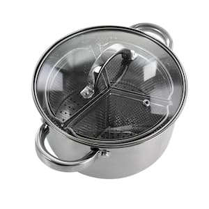 Sangerfield 4 Quart Stainless Steel Dutch Oven with Lid and 3-Section Dividers, 5 Piece