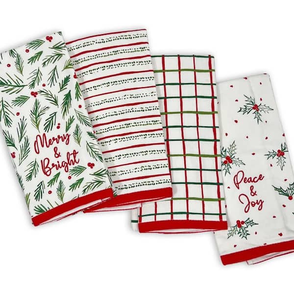 Lenox Bayberry Assorted Kitchen Towels, Set of 4, Multicolor - 16"W x 26"L