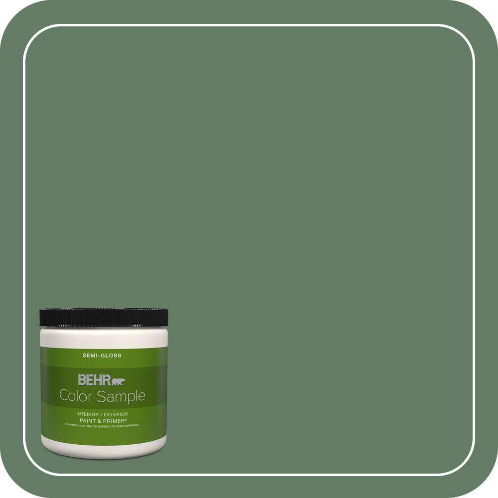 8 oz. #S410-6 Greener Pastures Semi-Gloss Interior/Exterior Paint & Primer Color Sample price history on PriceWatchPro