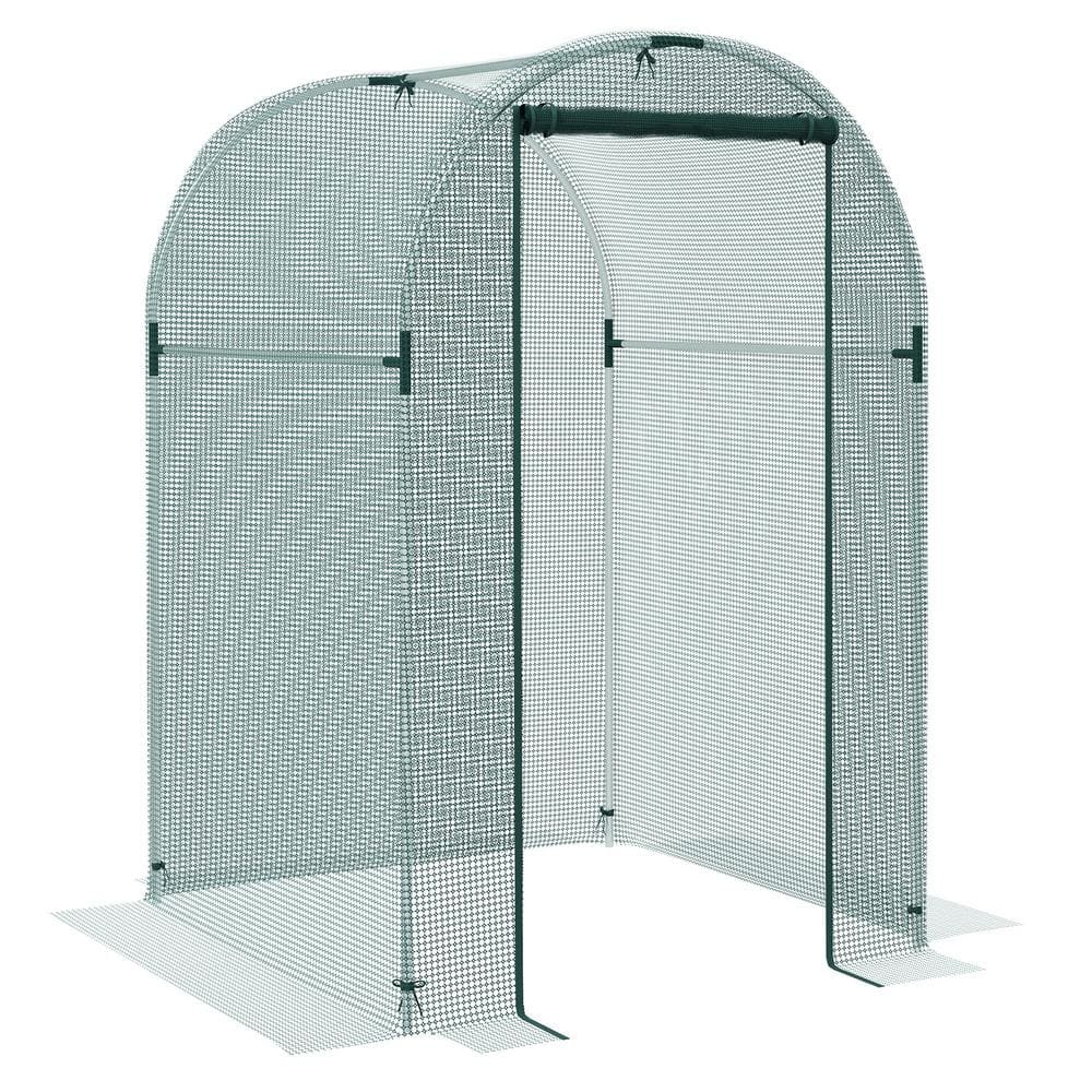 Green 4' x 4' Plant Protection Tent with Zippered Door