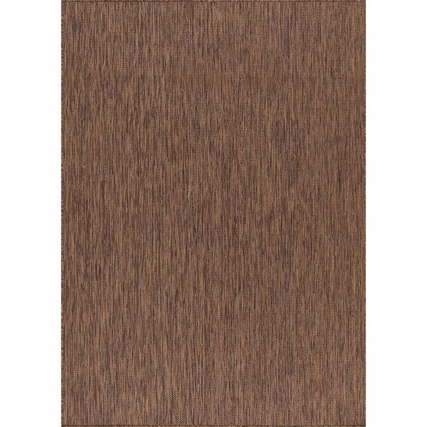 5 X 7 Gold Aloha Washable Solid Indoor Outdoor Area Rug