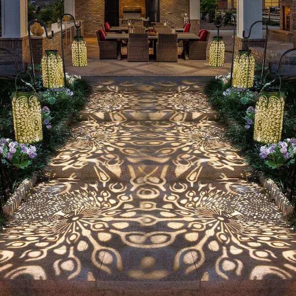 FAWEY TRED INC Outdoor Decor, Antique Green Solar Lanterns Lights