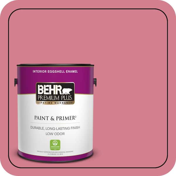 BEHR PREMIUM PLUS 1 gal. #P140-4 I Pink I Can Eggshell Enamel Low Odor Interior Paint & Primer